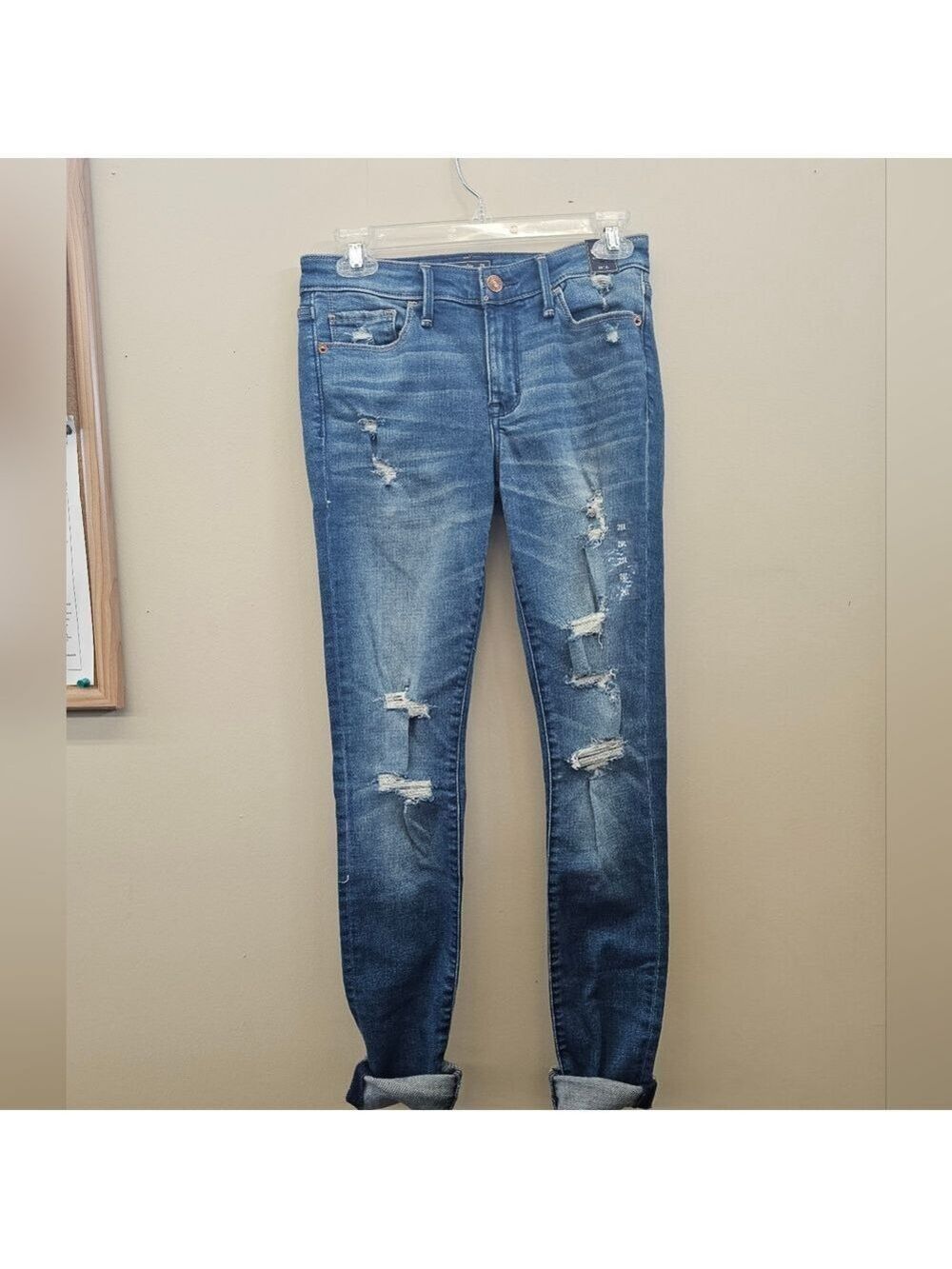 Abercrombie & Fitch Distressed Blue Jeans